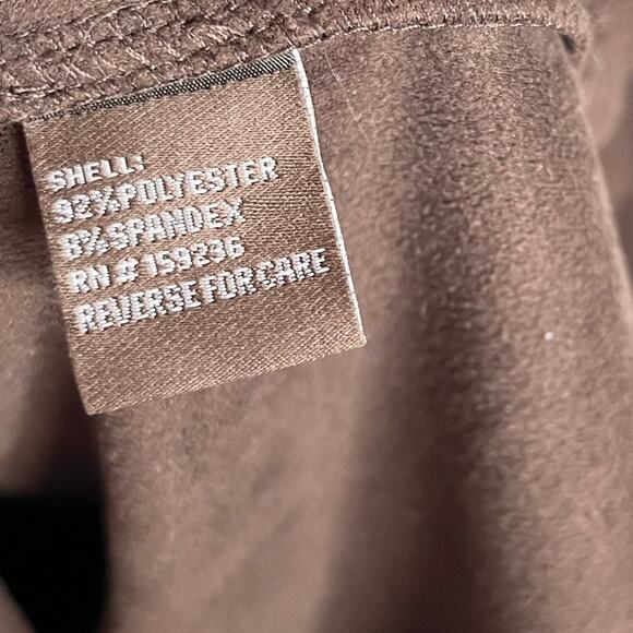 J. McLaughlin Keaton Faux Suede Top Womens Small Brown Bell Sleeve Keyhole Back - Picture 9 of 9